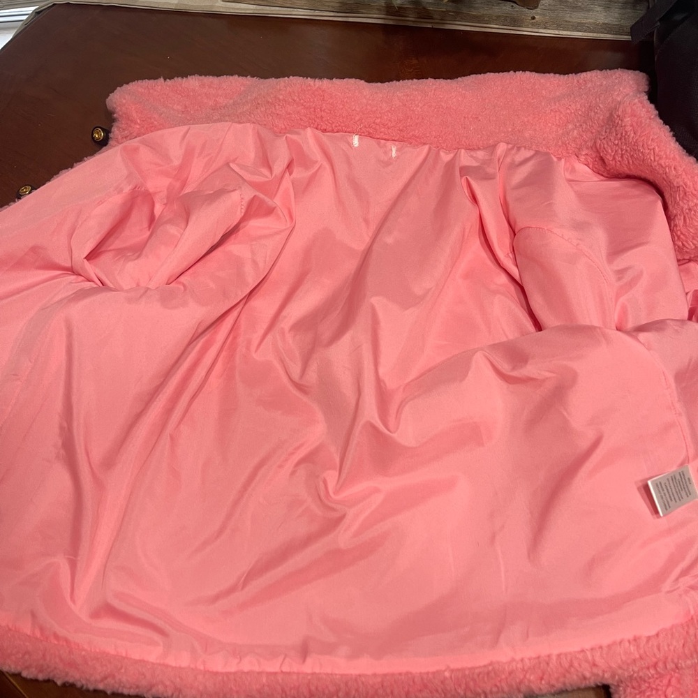 Pink teddy coat faux fur jacket - Picture 4 of 12